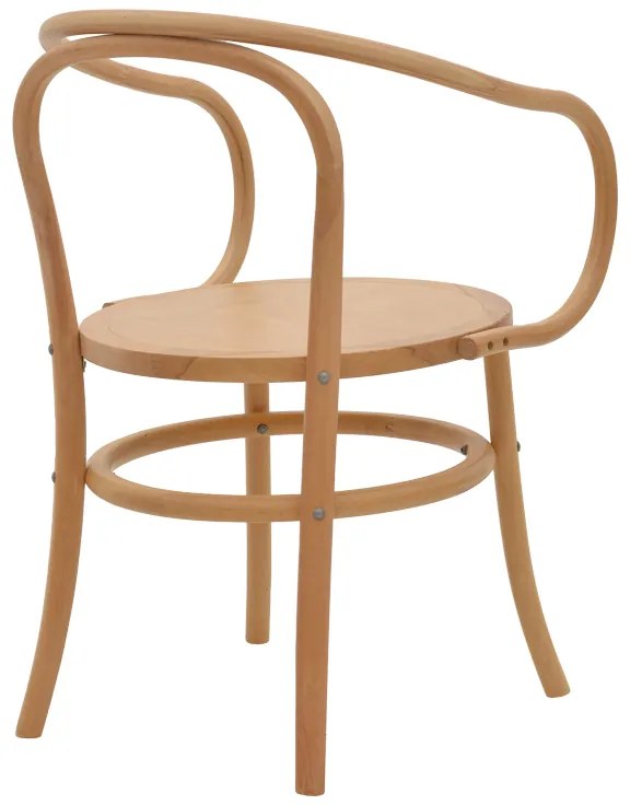 Πολυθρόνα Verfie pakoworld φυσικό ξύλο οξιάς 55x50x83εκ