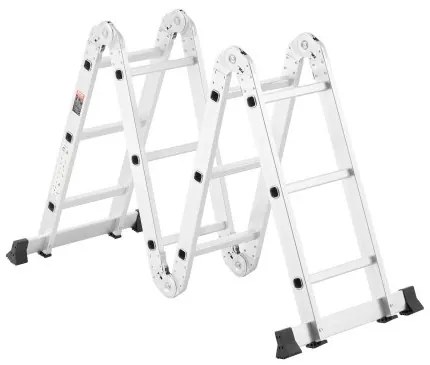 VEVOR Multi-Purpose Folding Ladder 7-in-1 3 Step 12ft Reach Height for Work