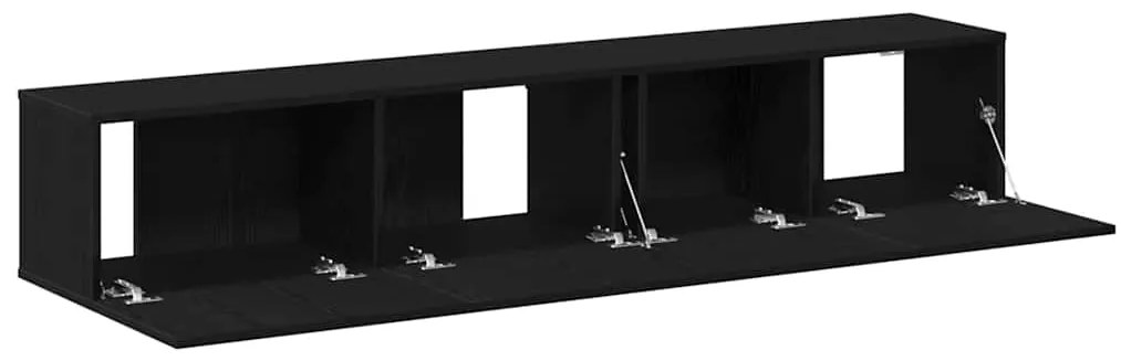 vidaXL Σετ επίπλου τηλεόρασης 2 pcs Μαύρη δρυς 100 x 30 x 30 cm