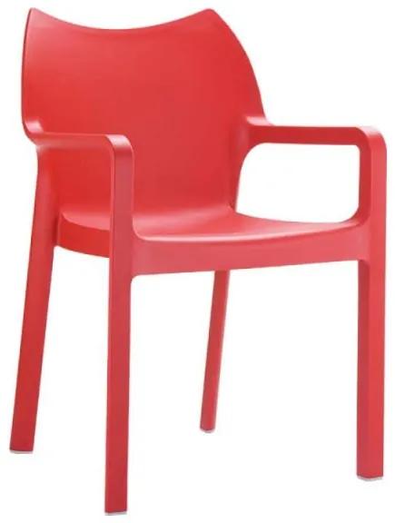 Πολυθρόνα Πολυπροπυλενίου 22τμχ Diva Red 57X53X84εκ.