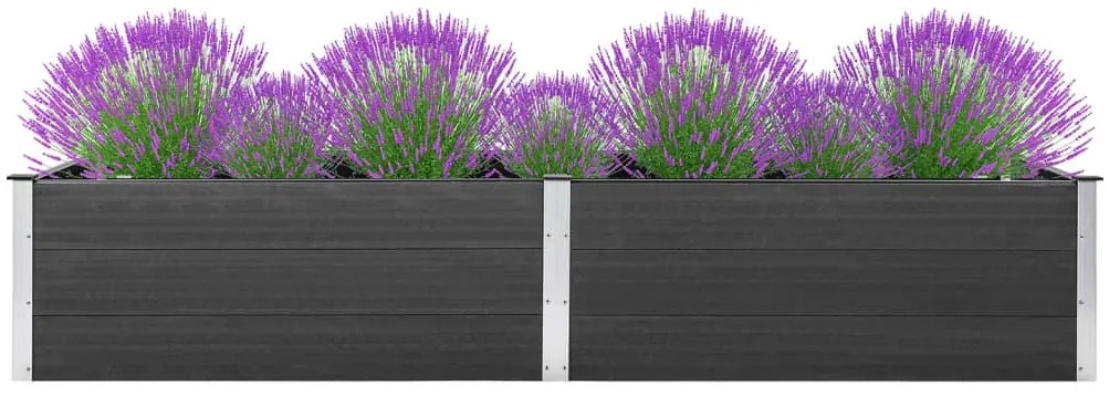 vidaXL Ζαρντινιέρα Υπερυψωμένη Γκρι 200 x 100 x 54 εκ. από WPC