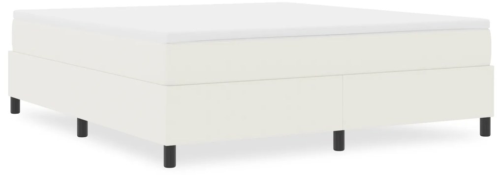 vidaXL Κρεβάτι Box Spring Κρεμ Σούπερ Κινγκ Με Καπιτονέ Ύφασμα