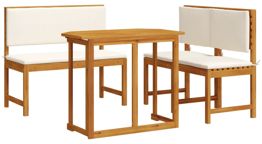 vidaXL 4 Piece Garden Dining Set Solid Wood Acacia