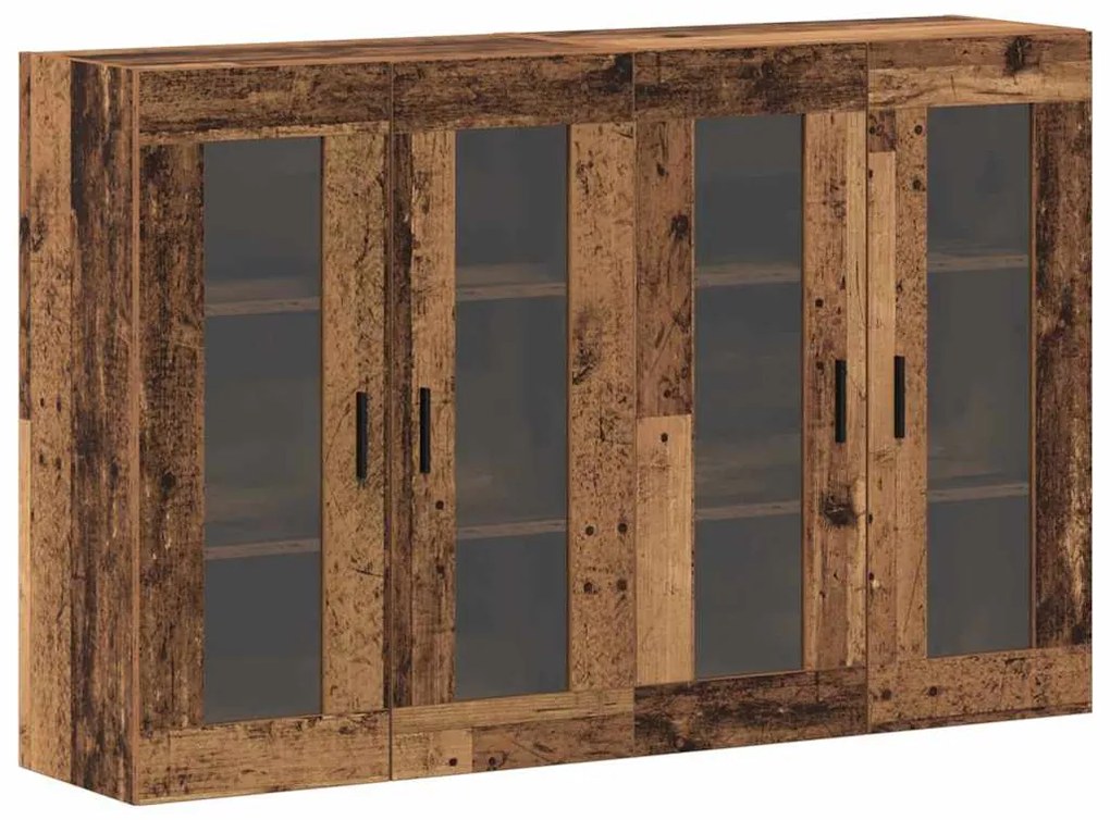 vidaXL Ντουλάπια Τοίχου 2 pcs Παλαιό ξύλο 69.5 x 34 x 90 εκ.