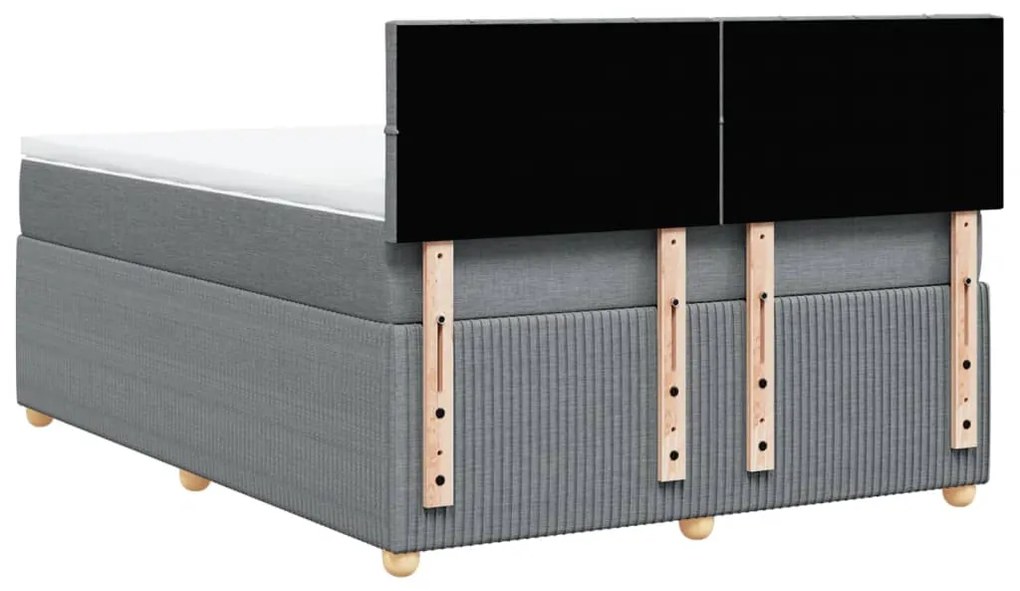 vidaXL Κρεβάτι Boxspring με Στρώμα Αν. Πράσινο 160x200εκ Υφασμάτινο