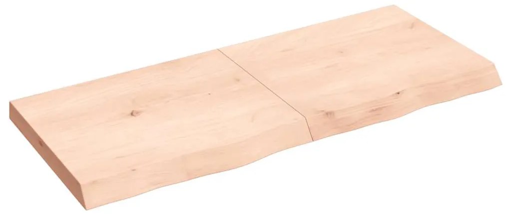 vidaXL Ράφι Τοίχου 120x50x(2-6) εκ. από Ακατέργαστο Μασίφ Ξύλο Δρυός