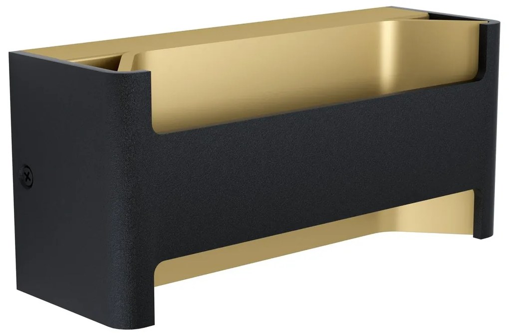 Φωτιστικό Επίτοιχο Eglo 98545 FELONICHE Μαύρο Ματ (Black Mat)|Χρυσό Χρώμα (Gold Coloured) 3000K