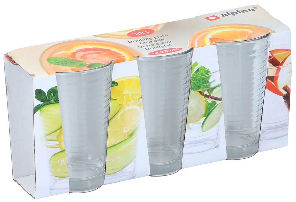 Ποτήρια Νερού 220ml (Σετ 3τμχ) Alpina 871125219223