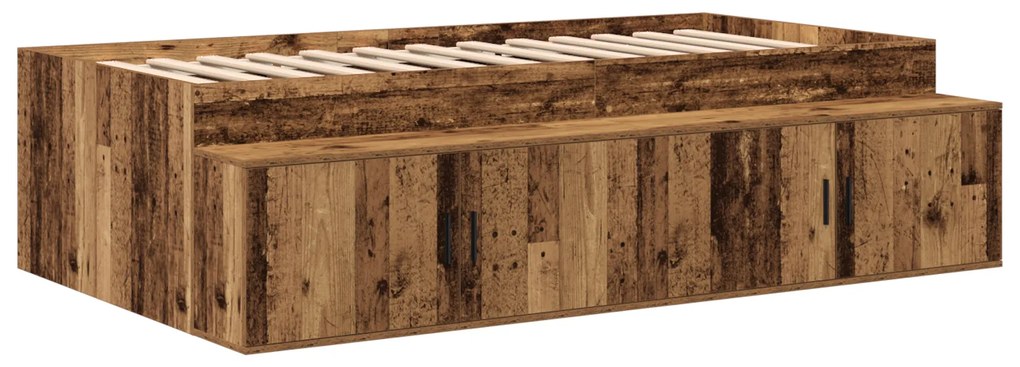 vidaXL Κρεβάτι με αποθηκευτικό χώρο artisan δρυς 75 x 190 cm