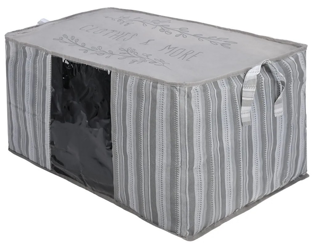 Θήκη Φύλαξης Non Woven Υφασμάτινη Με Παράθυρο 50x40x30εκ. Ιβουάρ Estia 03-23997