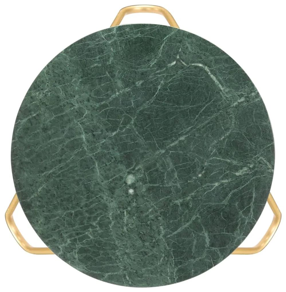 vidaXL Τραπεζάκι Σαλονιού Πράσινο 65x65x42 εκ. Πέτρα με Μαρμάρινη Υφή