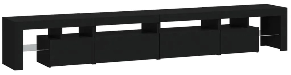 vidaXL Έπιπλο Τηλεόρασης με LED Μαύρο 260x36,5x40 εκ.
