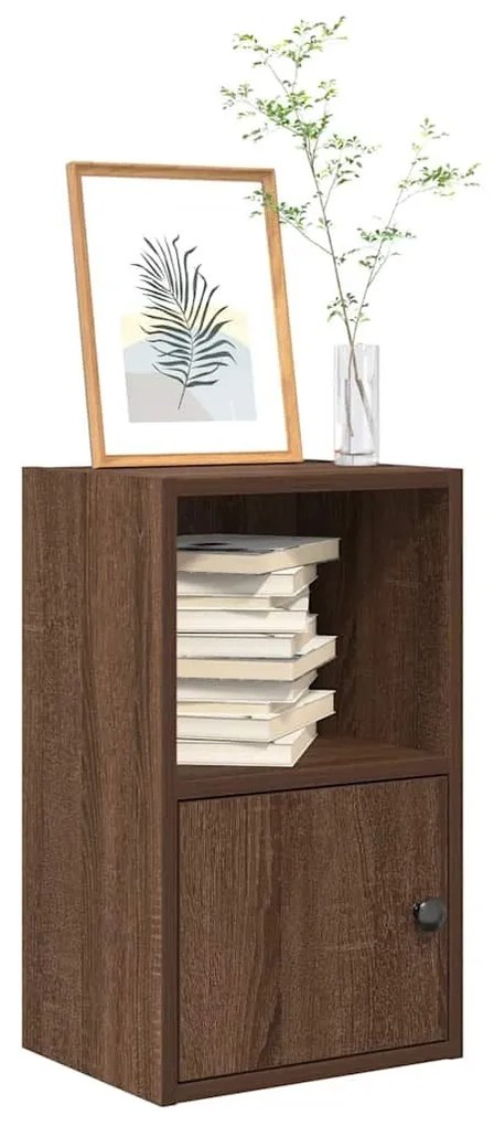 Βιβλιοθήκη Καφέ Δρυς 31x24x52 εκ. από Επεξεργασμένο Ξύλο - Καφέ