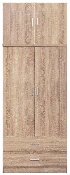 Ντουλάπα Δίφυλλη Sonama 80Χ42Χ241εκ. HM11222.02 Two Door Μελαμίνη