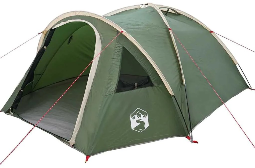 vidaXL Σκηνή Camping με στέγη Πράσινο 308 x 268 x 130 εκ. Πολυεστέρας