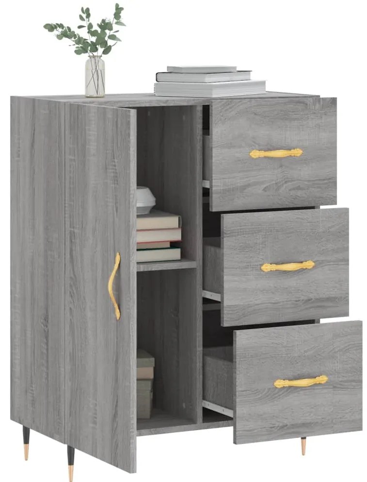 vidaXL Ντουλάπι Γκρι Sonoma 69,5 x 34 x 90 εκ. από Επεξεργασμένο Ξύλο
