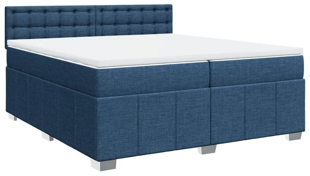 ΚΡΕΒΑΤΙ BOXSPRING ΜΕ ΣΤΡΩΜΑ ΜΠΛΕ 200X200 ΕΚ. ΥΦΑΣΜΑΤΙΝΟ 3289495