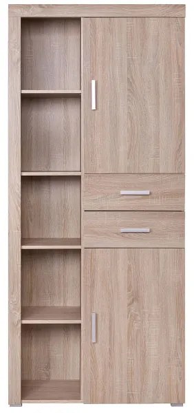 Damis 90.5x35x203εκ Ντουλάπα Ραφιέρα με Συρτάρια Sonoma TO-DAMREG2D2S