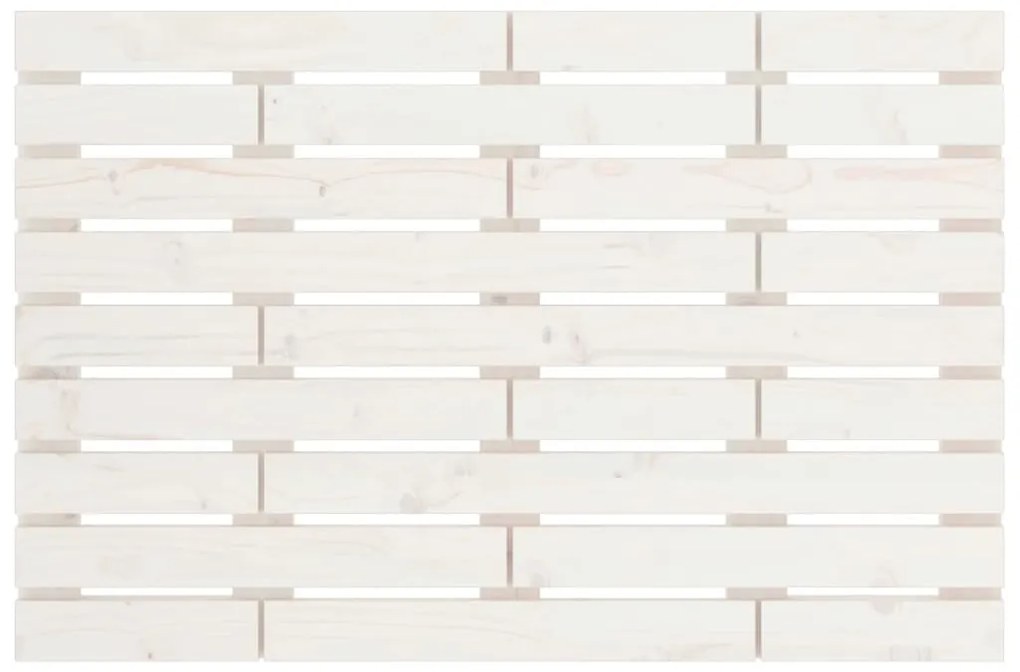 vidaXL Κεφαλάρι Τοίχου Λευκό 96x3x63 εκ. από Μασίφ Ξύλο Πεύκου