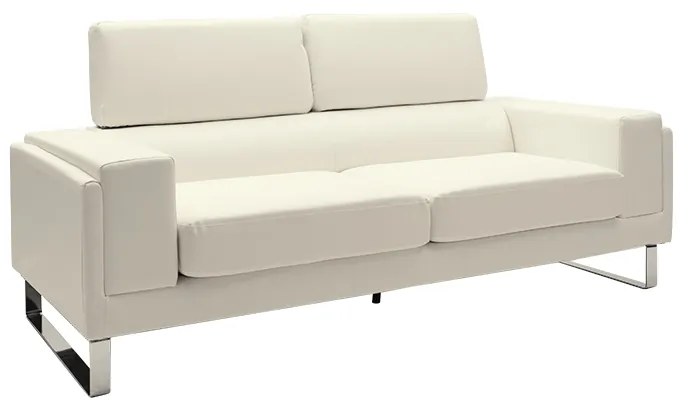 Intrahome Καναπές Shea Intrahome 3θέσιος PU ivory-inox 198x80x87εκ | SKU: INTRAPA-185111119