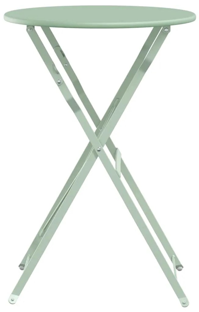 vidaXL Αναδιπλούμενο Τραπέζι Κήπου Λαχανί Ø50x71 cm από Χάλυβα