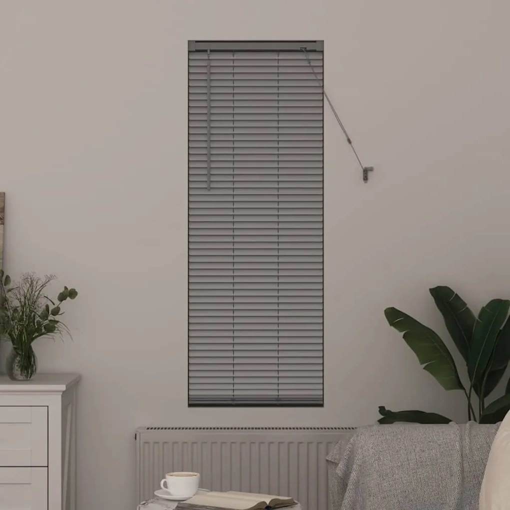 vidaXL Ρολό Παραθύρου με κουρτίνες Ασημί 80 x 130 εκ Αλουμίνιο
