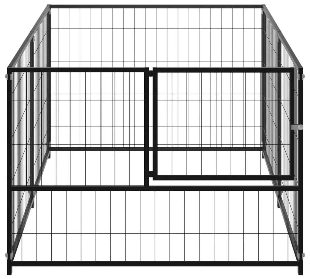 vidaXL Σπιτάκι Σκύλου Μαύρο 200 x 100 x 70 εκ. Ατσάλινο