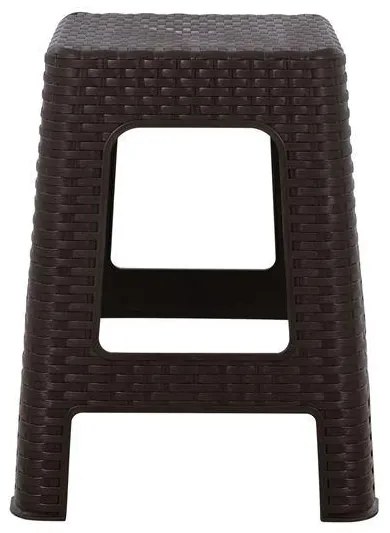 Σκαμπό C5448.01 Τετράγωνο Καφέ Rattan 28,5x28,5x45 εκ. 28.5x28.5x45 εκ.