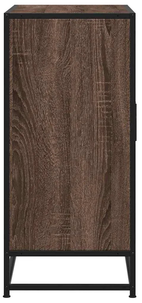 vidaXL Sideboard καφέ δρυς 68x35x76 cm Κατασκευασμένο ξύλο και μέταλλο