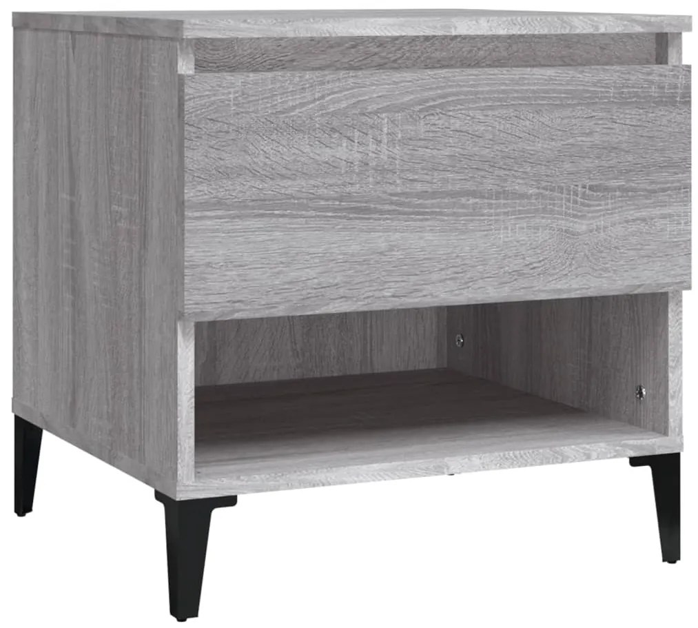 vidaXL Βοηθητικά Τραπέζια 2 τεμ. Γκρι Sonoma 50x46x50 εκ. Επεξ. Ξύλο