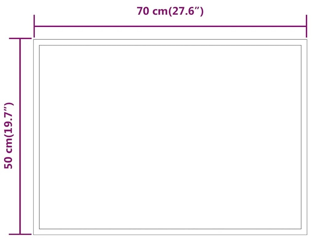 vidaXL Καθρέφτης Μπάνιου με LED 70x50 εκ.
