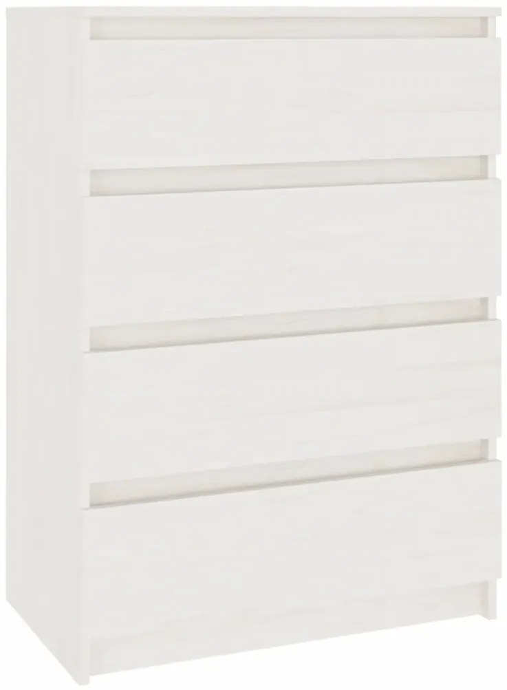 vidaXL Βοηθητικό Ντουλάπι Λευκό 60 x 36 x 84 εκ. από Μασίφ Ξύλο Πεύκου