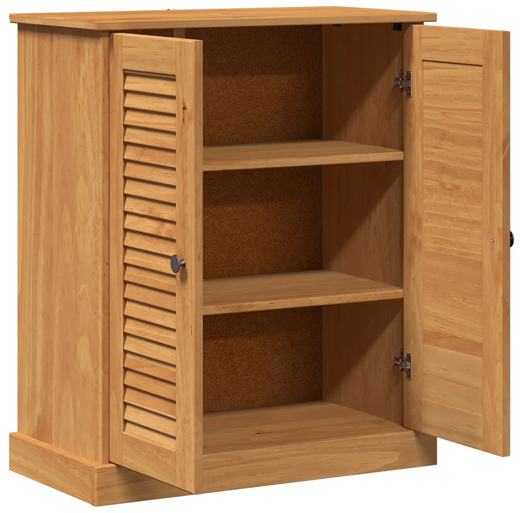 vidaXL Ντουλάπι Μπάνιου καφέ μελί 68 x 34 x 80 εκ Μασίφ ξύλο πεύκου
