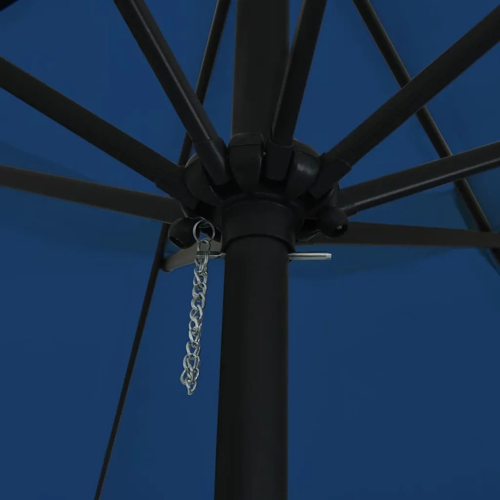 vidaXL Ομπρέλα Κήπου Αζούρ μπλε 395 x 395 x 245 εκ.