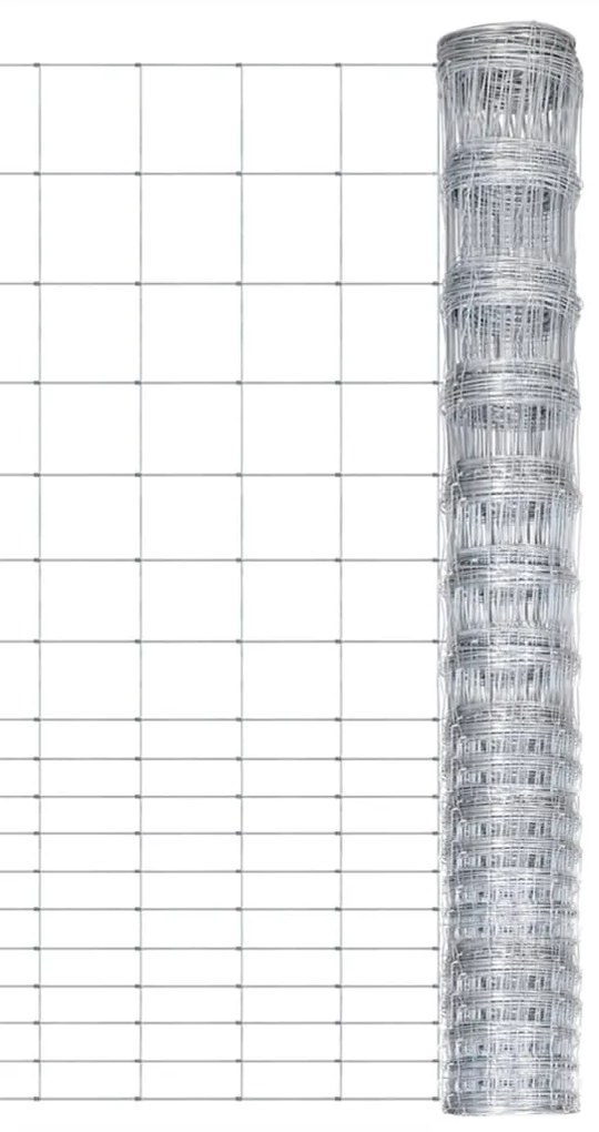 vidaXL Συρματόπλεγμα Περίφραξης Ασημί 50 x 1,5 μ. από Γαλβαν. Ατσάλι