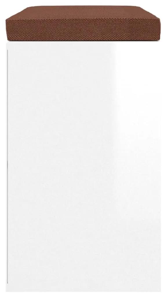 vidaXL Παπουτσοθήκη Γυαλιστερό Λευκό 70x36x60 εκ. Επεξεργασμένο Ξύλο