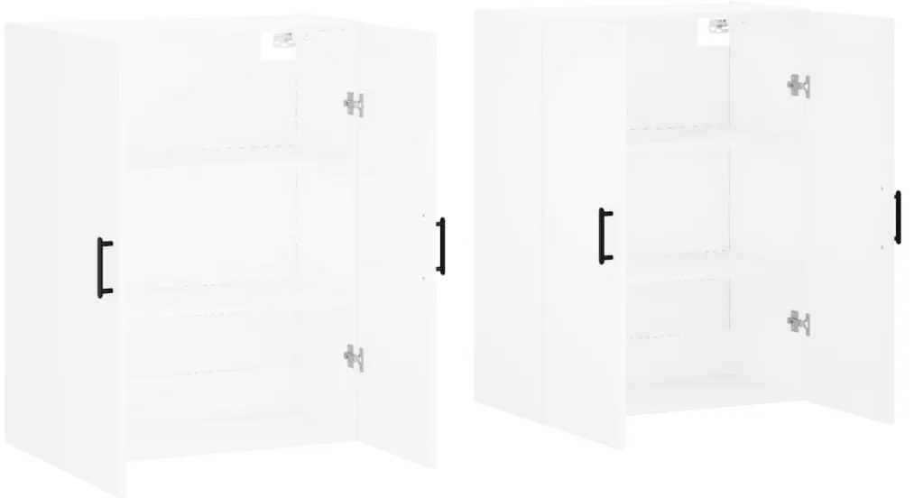 vidaXL Ντουλάπια Τοίχου 2 τεμ. Λευκά 69,5 x 34 x 90 εκ.