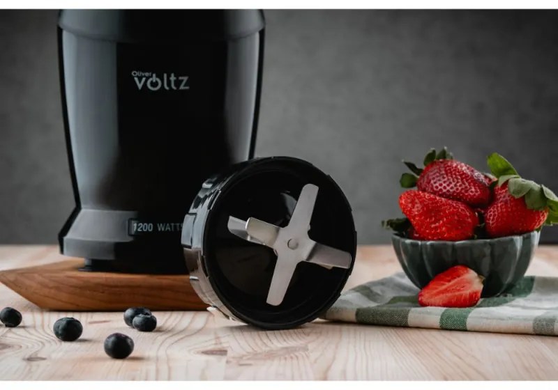 Nutri Blender Oliver Voltz OV51162D, 1200 W, 2 φλιτζάνια, BPA Free, 1L/800 ml, θρυμματισμός πάγου, μαύρο