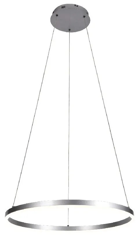 Φωτιστικό Οροφής Κρεμαστό 6095-AA Led 45W 3CCT 4500lm 3-step Dimmable 100cm Silver Inlight