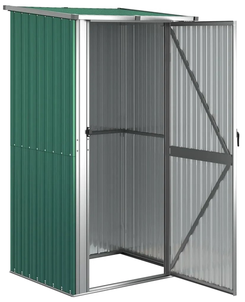 vidaXL Αποθήκη Κήπου Πράσινη 118,5 x 97 x 209,5 εκ. από Γαλβανισμένο Ατσάλι