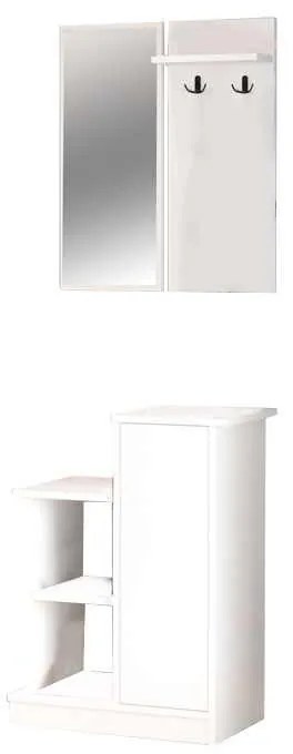 Έπιπλο εισόδου Wizbo pakoworld μελαμίνης λευκό 61x37x82.5εκ