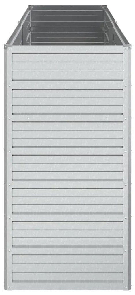 vidaXL Ζαρντινιέρα Υπερυψωμένη Ασημί 160x40x77 εκ. Γαλβανισμ. Χάλυβας