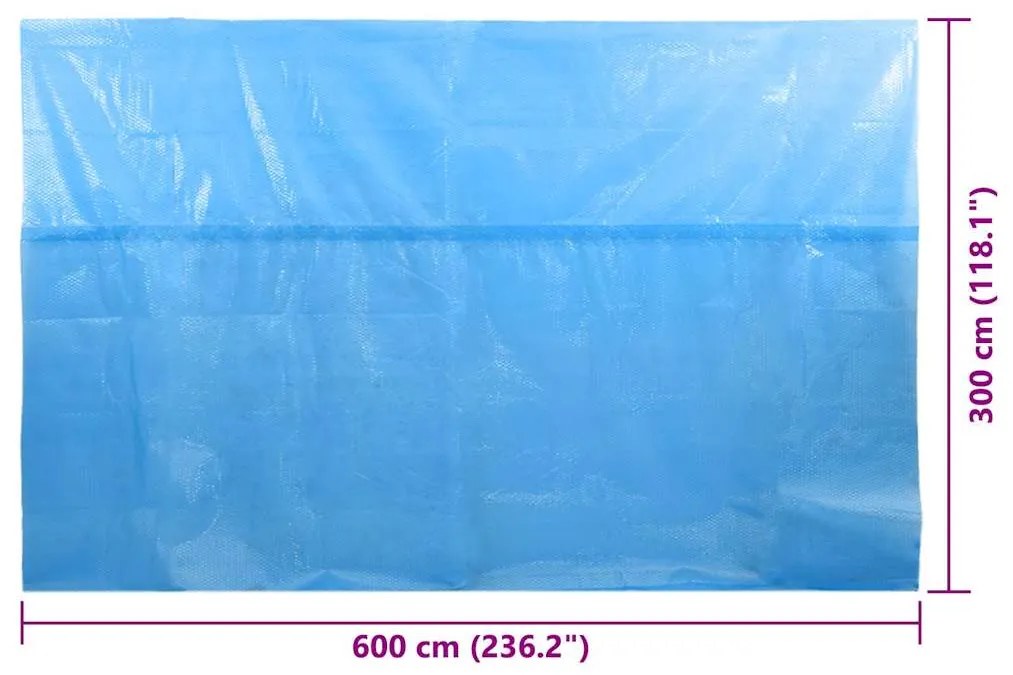 vidaXL Κάλυμμα Πισίνας Μπλε 600 x 300 εκ. από Πολυαιθυλένιο
