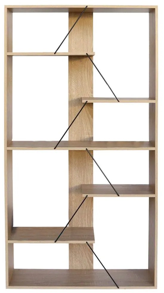 Βιβλιοθήκη Tars 304-000009 84x25,5x154,5cm Oak-Black
