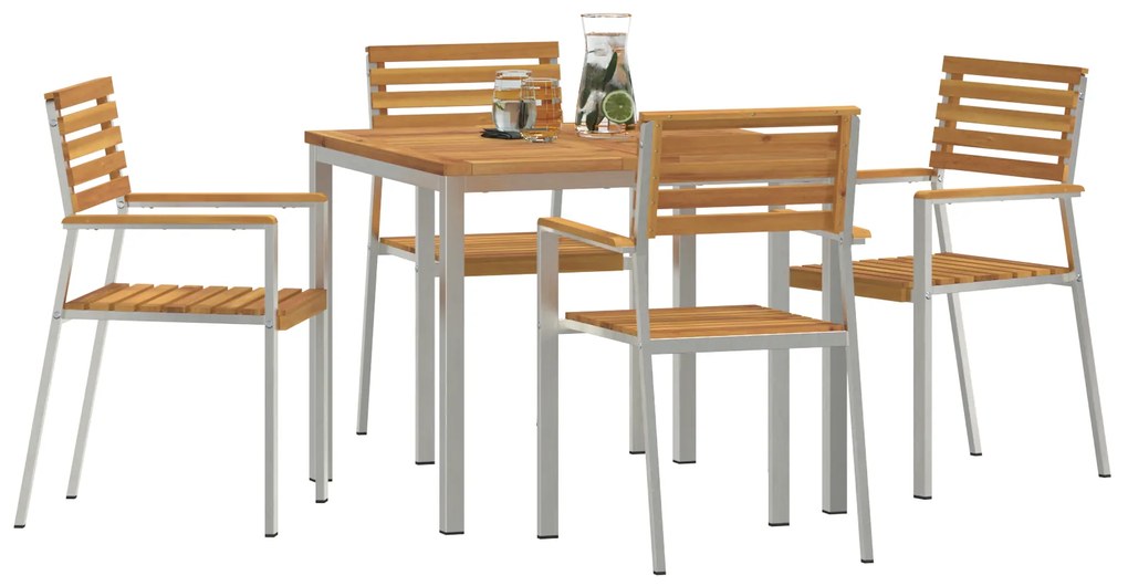 vidaXL Σετ τραπεζαρίας κήπου 5 pcs