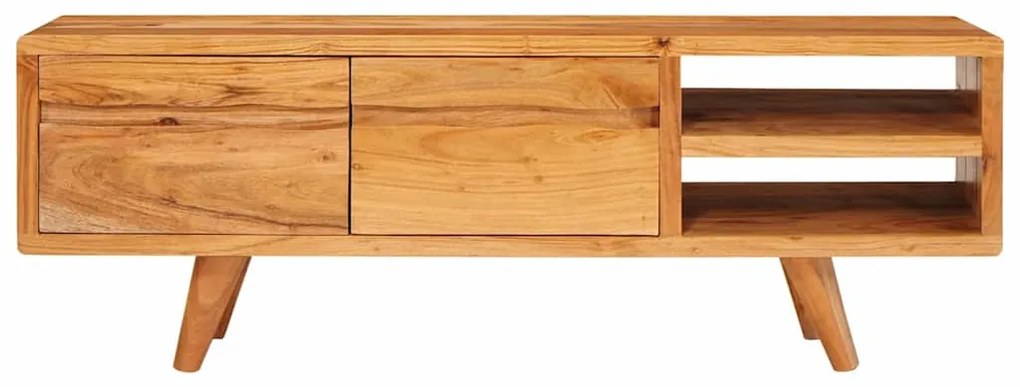 vidaXL Ντουλάπι TV με ράφι Καφέ 110 x 30 x 40 cm Στερεό Ξύλο Ακακίας