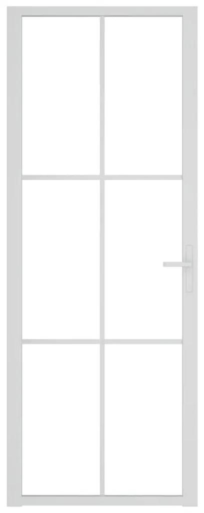 Εσωτερική Πόρτα 76 x 201,5 εκ. Λευκό ESG Γυαλί και Αλουμίνιο - Λευκό