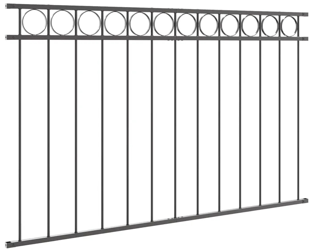 vidaXL Φράχτης Κήπου Γκρι Ατσάλι