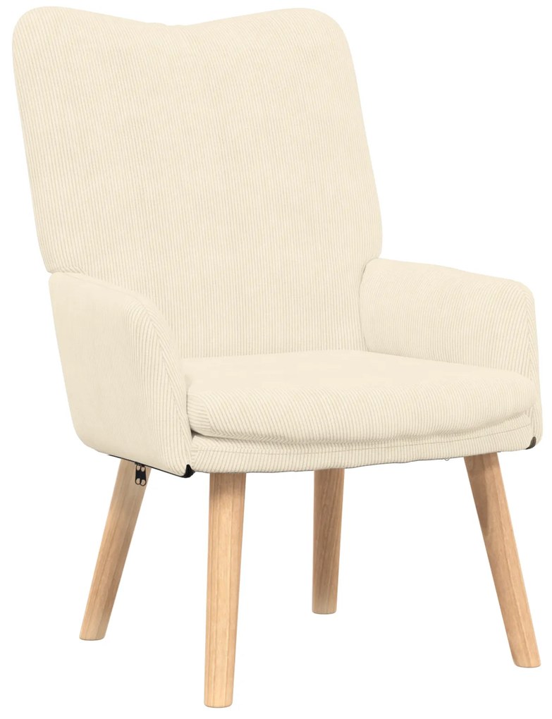 vidaXL Χαλαρωτική Πολυθρόνα Κρεμ 63 x 67 x 94 εκ. ύφασμα