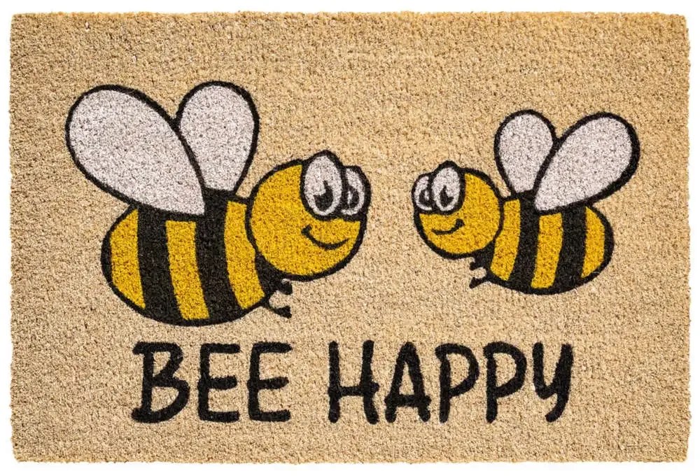 Πατάκι Εισόδου Κοκοφοίνικα Ruco Print 797 Bee Happy 40x60 - Sdim